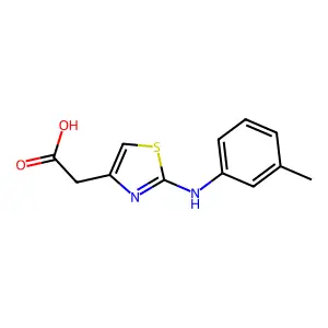 2-[2-(2-Methylanilino)-1,3-thiazol-4-yl]acetic acid structure