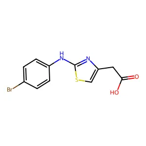 [2-(4-Bromo-phenylamino)-thiazol-4-yl]-acetic acid structure