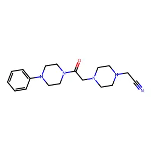 2-(4-(2-Oxo-2-(4-phenylpiperazin-1-yl)ethyl)piperazin-1-yl)acetonitrile structure