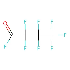 Heptafluorobutyroyl fluoride structure