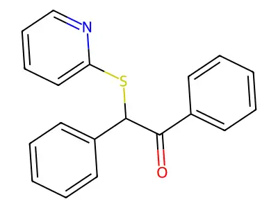 1,2-Diphenyl-2-(pyridin-2-ylsulfanyl)ethanone structure