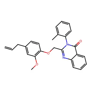 4(3H)-Quinazolinone, 2-((4-allyl-2-methoxy)phenoxy)methyl-3-(o-tolyl)- structure
