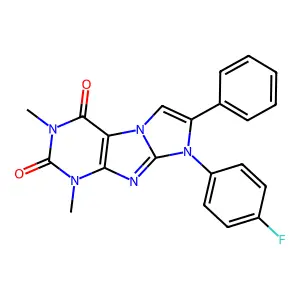 6-(4-Fluorophenyl)-2,4-dimethyl-7-phenylpurino[7,8-a]imidazole-1,3-dione structure