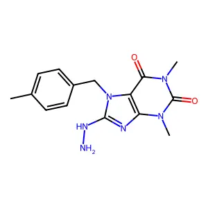 8-Hydrazinyl-1,3-dimethyl-7-[(4-methylphenyl)methyl]purine-2,6-dione structure
