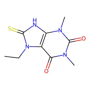 7-Ethyl-8-mercapto-1,3-dimethyl-3,7-dihydro-purine-2,6-dione structure