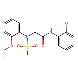 N-(2-bromophenyl)-2-[2-ethoxy(methylsulfonyl)anilino]acetamide structure