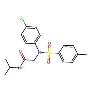 2-(4-chloro-N-(4-methylphenyl)sulfonylanilino)-N-propan-2-ylacetamide structure