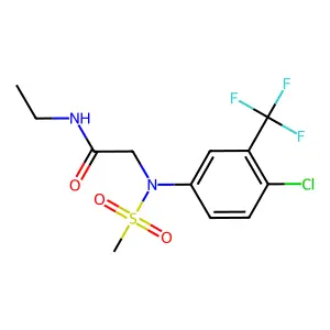 2-[[4-Chloro-3-(trifluoromethyl)phenyl](methylsulfonyl)amino]-N-ethylacetamide structure