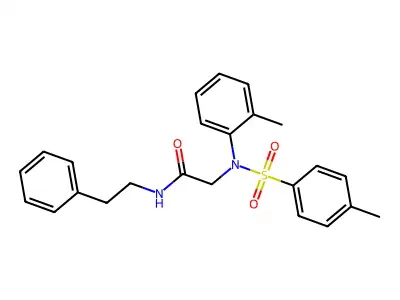 2-{(2-methylphenyl)[(4-methylphenyl)sulfonyl]amino}-N-(2-phenylethyl)acetamide structure