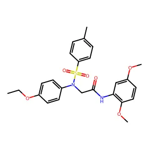 N-(2,5-dimethoxyphenyl)-2-{4-ethoxy[(4-methylphenyl)sulfonyl]anilino}acetamide structure