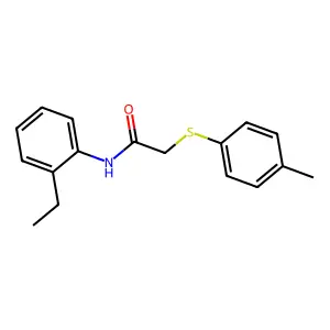 N-(2-ethylphenyl)-2-[(4-methylphenyl)sulfanyl]acetamide structure