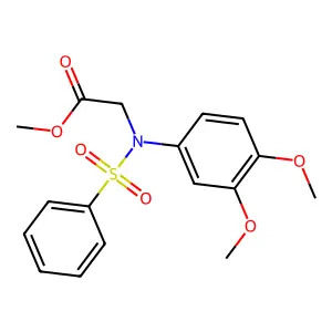 Methyl [3,4-dimethoxy(phenylsulfonyl)anilino]acetate structure