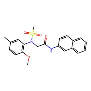 2-(2-methoxy-5-methyl-N-methylsulfonylanilino)-N-naphthalen-2-ylacetamide structure