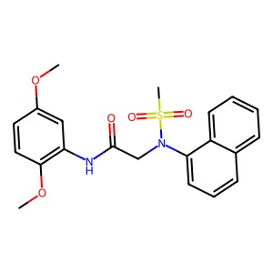 N-(2,5-dimethoxyphenyl)-2-[methylsulfonyl(naphthalen-1-yl)amino]acetamide structure