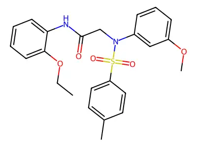N-(2-ethoxyphenyl)-2-(3-methoxy-N-(4-methylphenyl)sulfonylanilino)acetamide structure