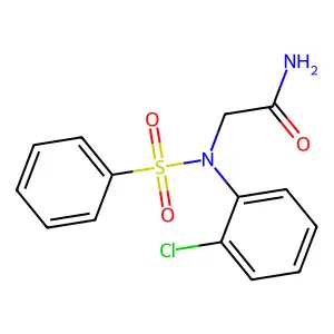 2-[N-(benzenesulfonyl)-2-chloroanilino]acetamide structure