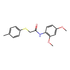 N-(2,4-dimethoxyphenyl)-2-[(4-methylphenyl)sulfanyl]acetamide structure