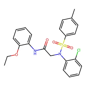 2-(2-chloro-N-(4-methylphenyl)sulfonylanilino)-N-(2-ethoxyphenyl)acetamide structure