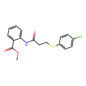 Methyl 2-({3-[(4-chlorophenyl)sulfanyl]propanoyl}amino)benzoate structure
