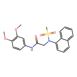 N-(3,4-dimethoxyphenyl)-2-[methylsulfonyl(naphthalen-1-yl)amino]acetamide structure