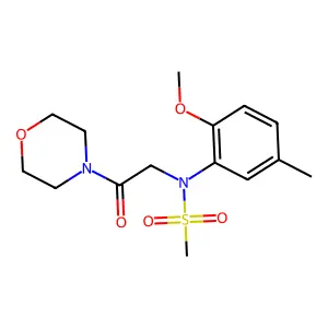 N-(2-methoxy-5-methylphenyl)-N-(2-morpholin-4-yl-2-oxoethyl)methanesulfonamide structure