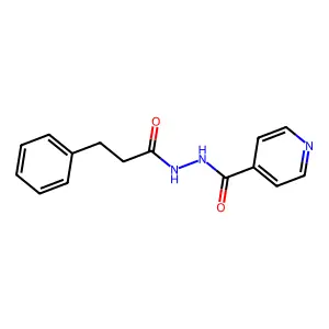 N'-(3-phenylpropanoyl)pyridine-4-carbohydrazide structure