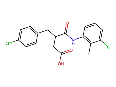 3-(4-Chlorobenzyl)-4-[(3-chloro-2-methylphenyl)amino]-4-oxobutanoic acid structure