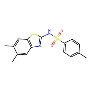 N-(5,6-dimethyl-1,3-benzothiazol-2-yl)-4-methylbenzenesulfonamide structure