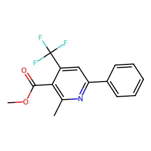 Methyl 2-methyl-6-phenyl-4-(trifluoromethyl)pyridine-3-carboxylate structure