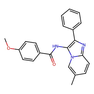 4-methoxy-N-(6-methyl-2-phenylimidazo[1,2-a]pyridin-3-yl)benzamide structure