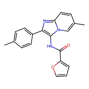 N-[6-methyl-2-(4-methylphenyl)imidazo[1,2-a]pyridin-3-yl]furan-2-carboxamide structure