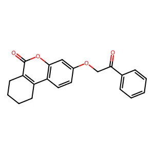 3-(2-oxo-2-phenylethoxy)-7,8,9,10-tetrahydro-6H-benzo[c]chromen-6-one structure