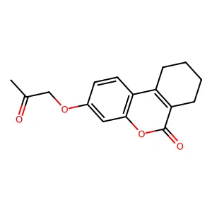 3-(2-oxopropoxy)-7,8,9,10-tetrahydro-6H-benzo[c]chromen-6-one structure
