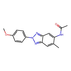 N-[2-(4-methoxyphenyl)-6-methylbenzotriazol-5-yl]acetamide structure