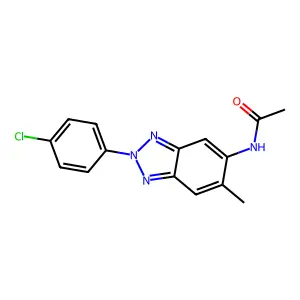 N-[2-(4-chlorophenyl)-6-methylbenzotriazol-5-yl]acetamide structure