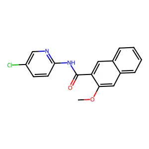 N-(5-chloropyridin-2-yl)-3-methoxynaphthalene-2-carboxamide structure