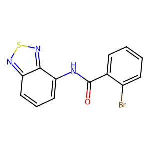 N-(2,1,3-benzothiadiazol-4-yl)-2-bromobenzamide structure