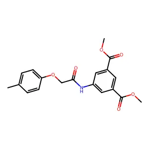 Dimethyl 5-{[(4-methylphenoxy)acetyl]amino}isophthalate structure