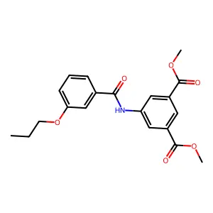 Dimethyl 5-[(3-propoxybenzoyl)amino]isophthalate structure