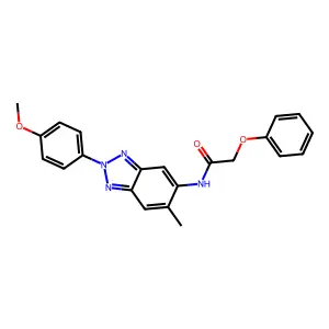 N-[2-(4-methoxyphenyl)-6-methylbenzotriazol-5-yl]-2-phenoxyacetamide structure