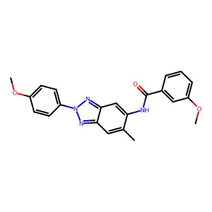 3-methoxy-N-[2-(4-methoxyphenyl)-6-methyl-2H-benzotriazol-5-yl]benzamide structure