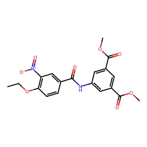 Dimethyl 5-{[(4-ethoxy-3-nitrophenyl)carbonyl]amino}benzene-1,3-dicarboxylate structure