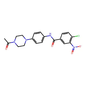 N-[4-(4-Acetyl-piperazin-1-yl)-phenyl]-4-chloro-3-nitro-benzamide structure