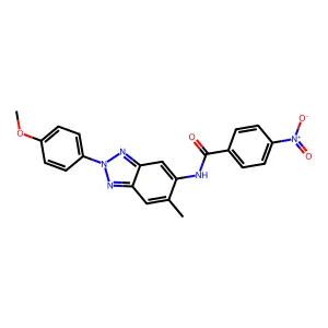 N-[2-(4-methoxyphenyl)-6-methylbenzotriazol-5-yl]-4-nitrobenzamide structure
