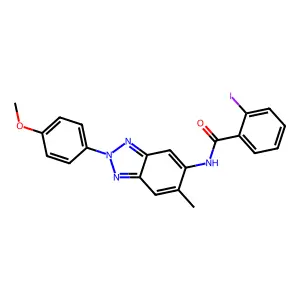 2-iodo-N-[2-(4-methoxyphenyl)-6-methylbenzotriazol-5-yl]benzamide structure