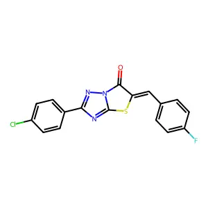 C17H9ClFN3OS structure