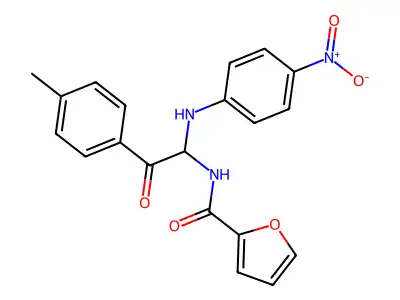 N-[2-(4-Methylphenyl)-1-[(4-nitrophenyl)amino]-2-oxoethyl]-2-furancarboxamide structure