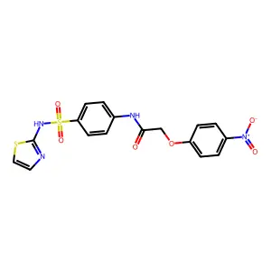 2-(4-nitrophenoxy)-N-[4-(1,3-thiazol-2-ylsulfamoyl)phenyl]acetamide structure