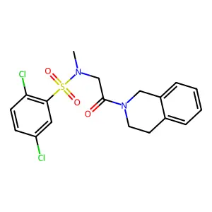 2,5-dichloro-N-[2-(3,4-dihydro-1H-isoquinolin-2-yl)-2-oxoethyl]-N-methylbenzenesulfonamide structure