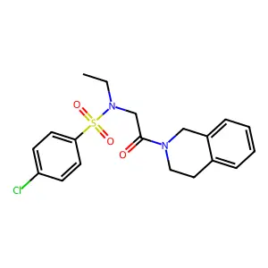 4-chloro-N-[2-(3,4-dihydro-1H-isoquinolin-2-yl)-2-oxoethyl]-N-ethylbenzenesulfonamide structure